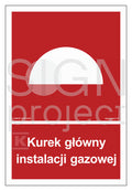 Kurek główny instalacji gazowej, 10 x 14,8 cm, FN - folia samoprzylepna