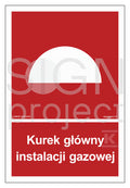 Kurek główny instalacji gazowej, 50 x 74 cm, PN - płyta sztywna 1mm