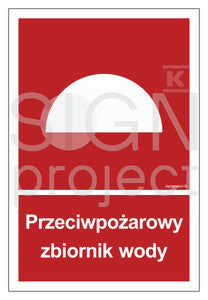 Przeciwpożarowy zbiornik wody, 40 x 59,4 cm, PN - płyta sztywna 1mm
