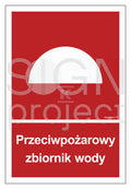 Przeciwpożarowy zbiornik wody, 50 x 74 cm, FN - folia samoprzylepna