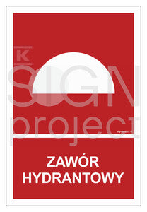 Zawór hydrantowy, 10 x 14,8 cm, KS - folia podłogowa fotoluminescencyjna