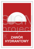 Zawór hydrantowy, 20 x 29,6 cm, FN - folia samoprzylepna