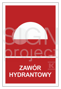 Zawór hydrantowy, 35 x 51,8 cm, KS - folia podłogowa fotoluminescencyjna