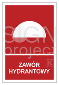 Zawór hydrantowy, 35 x 51,8 cm, PN - płyta sztywna 1mm