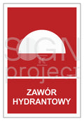 Zawór hydrantowy - arkusz 9 naklejek, 5 x 7,4 cm, FN - folia samoprzylepna