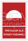 Przyłącze dla straży pożarnej, 10 x 14,8 cm, TS - płyta TD fotoluminescencyjna