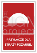 Przyłącze dla straży pożarnej, 25 x 37 cm, KN - folia podłogowa