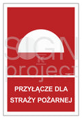 Przyłącze dla straży pożarnej, 25 x 37 cm, KS - folia podłogowa fotoluminescencyjna