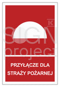 Przyłącze dla straży pożarnej, 25 x 37 cm, PN - płyta sztywna 1mm