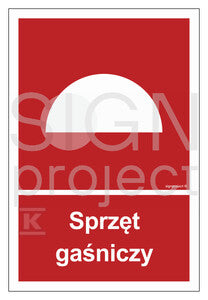 Sprzęt gaśniczy, 10 x 14,8 cm, FN - folia samoprzylepna