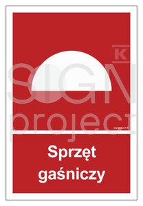 Sprzęt gaśniczy, 15 x 22,2 cm, PN - płyta sztywna 1mm