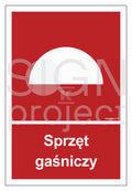 Sprzęt gaśniczy, 20 x 29,6 cm, PS - płyta sztywna 1mm fotoluminescencyjna