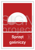 Sprzęt gaśniczy, 25 x 37 cm, FS - folia samoprzylepna fotoluminescencyjna