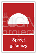 Sprzęt gaśniczy, 50 x 74 cm, FS - folia samoprzylepna fotoluminescencyjna