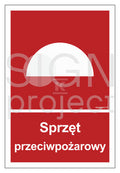 Sprzęt przeciwpożarowy, 20 x 29,6 cm, TS - płyta TD fotoluminescencyjna