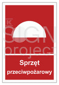 Sprzęt przeciwpożarowy, 25 x 37 cm, FN - folia samoprzylepna