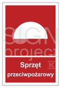 Sprzęt przeciwpożarowy, 40 x 59,4 cm, PN - płyta sztywna 1mm