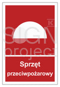 Sprzęt przeciwpożarowy, 50 x 74 cm, KS - folia podłogowa fotoluminescencyjna