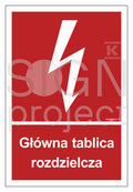 Główna tablica rozdzielcza, 10 x 14,8 cm, PN - płyta sztywna 1mm