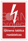 Główna tablica rozdzielcza, 25 x 37 cm, FN - folia samoprzylepna