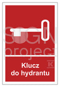 Klucz do hydrantu, 20 x 29,6 cm, KS - folia podłogowa fotoluminescencyjna