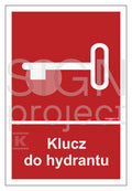 Klucz do hydrantu, 35 x 51,8 cm, KN - folia podłogowa