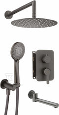Komplet podtynkowy wannowy ARNIKA titanium z boxem mieszaczowym