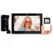 Wideodomofon "EURA" VDP-99C5 - czarny, dotykowy LCD 10', AHD, WiFi, pamięć obrazów, kamera 1080p, RFID, szyfrator, natynk