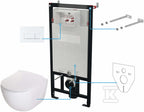 Zestaw WC podtynkowy Peonia 6 w 1, bianco, biały