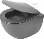 Miska WC wisząca Peonia bezkołnierzowa, antracyt, titanium