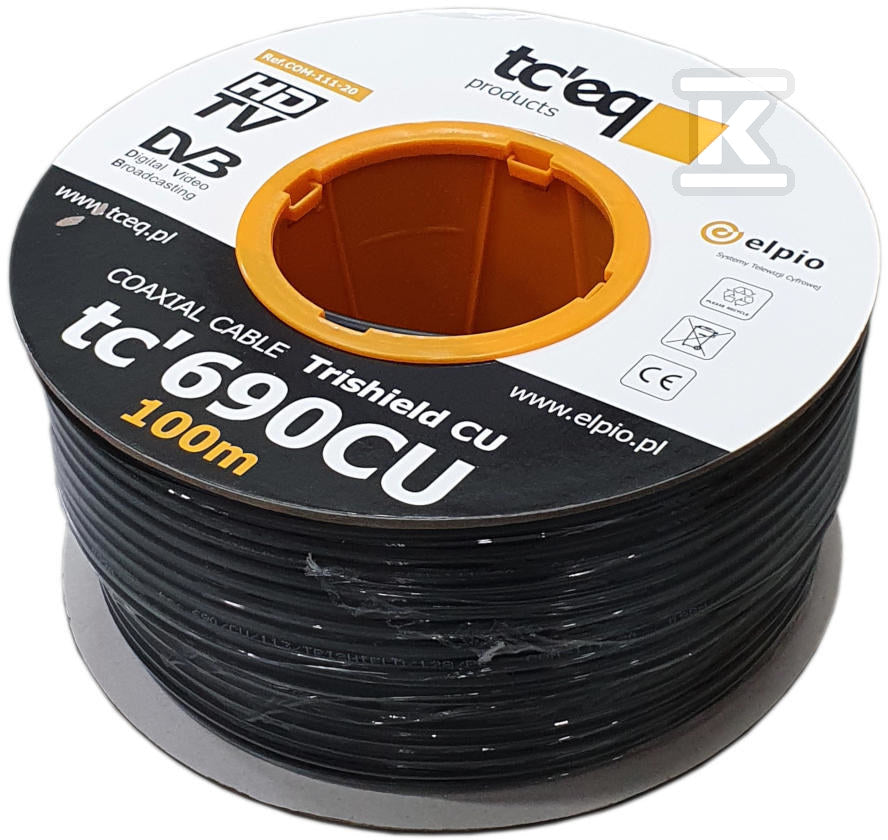 Kabel koncentryczny tc 690 CU-PE/100