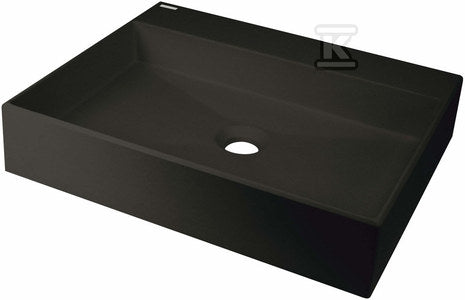 Umywalka granitowa stawiana na blat - 500x400 mm Correo, nero