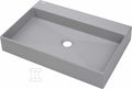 Umywalka granitowa nablatowa Correo - 60x40 cm, szary metalik