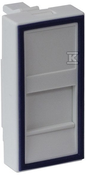 Adapter jednomodułowy prosty 22,5x45mm dla 1xRJ45 lub 1xRJ 12