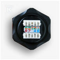 Gniazdo przemysłowe STP RJ45 kat. 6 keystone (110) czarne