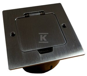 Box blatowo-podłogowy mini 2M IP44 - puszka blatowo-podłogowa do montażu gniazd zasilających standardu 45 mm (2M) w blatach i podłogach technicznych