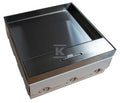 Box podłogowy 12M - puszka podłogowa do montażu gniazd standardu 22,5x45 mm ( 45x45 mm), pojemność 2x6M=12M, pokrywa pod głębokie wypełnienie, montaż w podłogach twardych (beton)