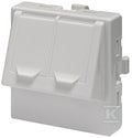 Adapter dwumodułowy podwójny kątowy 2xRJ45