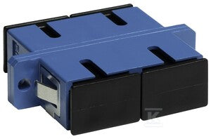 Adapter SC SM duplex niebieski (z flanszą)
