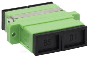 Adapter SC APC SM duplex zielony (z flanszą)