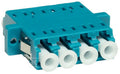 Adapter LC SM quad niebieski (z flanszą)