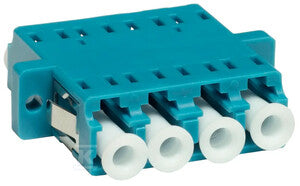 Adapter LC SM quad niebieski (z flanszą)