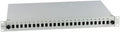Przełącznica wysuwana 19" 1U 24xSC simplex (SC Simplex / E2000 / MTRJ / LC Duplex), szara, w komplecie kasety światłowodowe na 48 wł. i dławiki