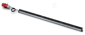 Listwa zasilająca EmiterNet pionowa 3-fazowa (3x16A), 18[3x(3+3)] gn. IEC320 C13 + IEC320 C19, kabel 3mb wtyk IEC309A/3x16A (skręcany)