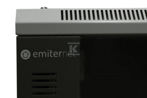 Szafa ramowa stojąca EmiterNet Top, 16U, wym. 800X800x820 (szer. x gł. x wys. mm), drzwi blacha/szkło, w komplecie panel 2 wentylatorowy z termostatem, bez półek , stopki, przekładane drzwi prawe/lewe, zamykane na klucz drzwi boczne i tylne, 20 śrub
