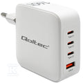 Ładowarka sieciowa 140W GaN/5-20V/2.5-5A/3 x USB-C PD/1 x USB QC 3.0/Biała QOLTEC