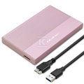 Obudowa/kieszeń do dysków M.2 SATA SSD/USB typ C/Różowa QOLTEC