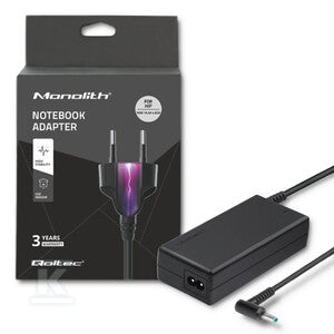 Zasilacz do HP 90W/19.5V/4.62A/4.53.0+pin/+kabel zasilający QOLTEC