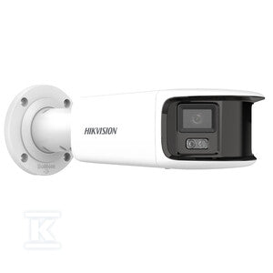 Kamera IP 8 Mpx ColorVu, obiektyw panoramiczny: 4mm, tuba, biała obudowa, LED 40m, Audio + Alarm