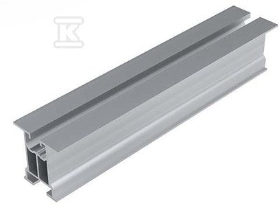 Profil aluminiowy bez ścianek bocznych z kanałem na śrubę teową i wpust, długość 4400mm (E-67-4400)